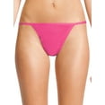 thumbnail image 1 of No Boundaries Cotton String Thong Panties, Women's and Women's Plus, 1 of 2