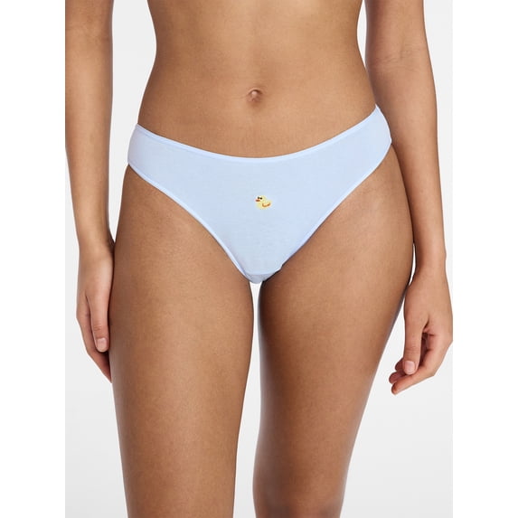 No Boundaries Women's Bikini Panty Cotton, 1-pack, Sizes XS-XXXL