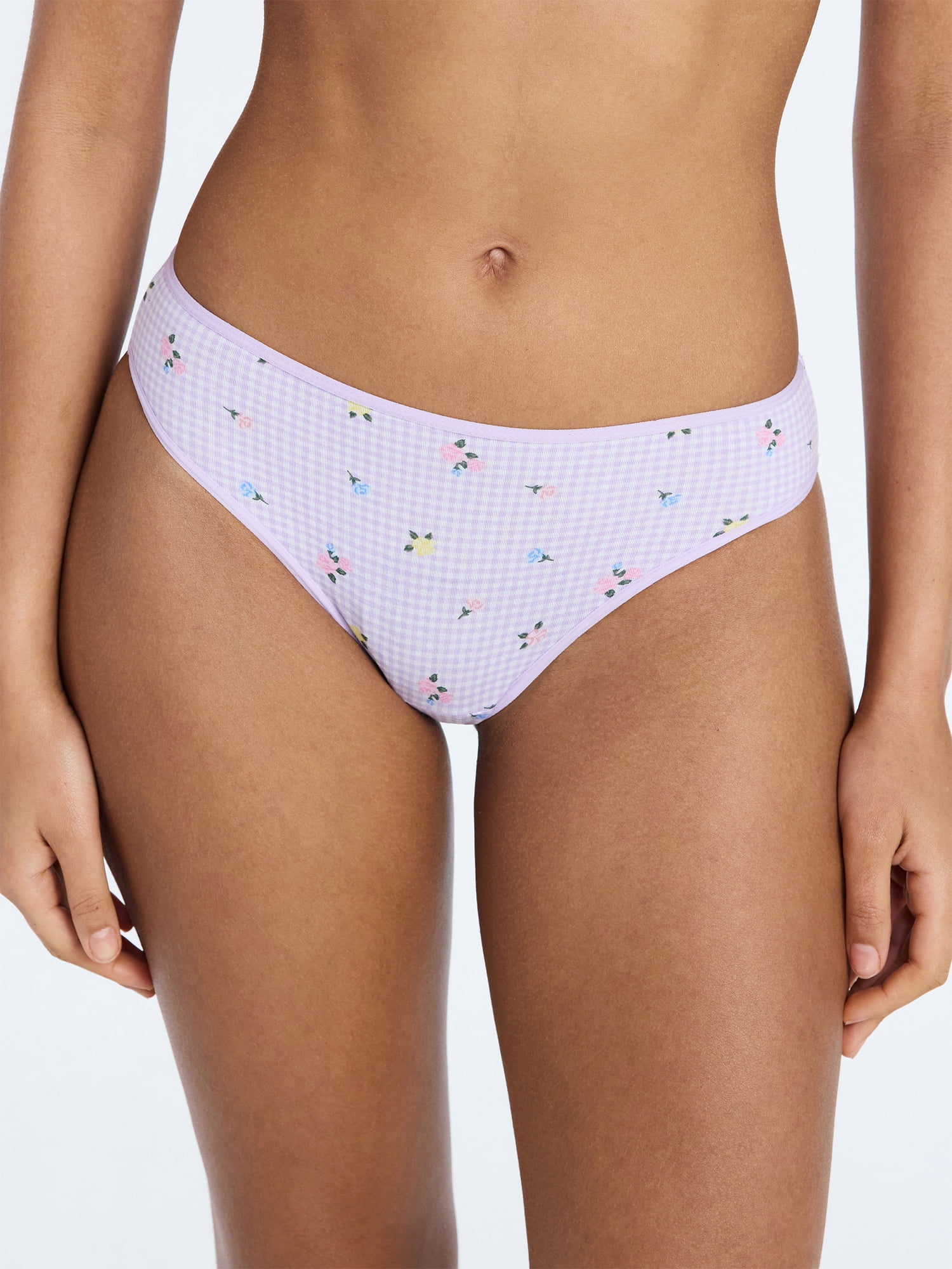 No Boundaries Cotton Blend Bikini Panties, Women's XS-XXXL