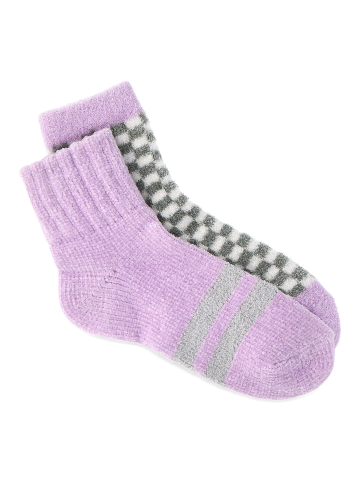 No Boundaries Cozy Socks, 2-Pack, Women's, Sizes 4-10