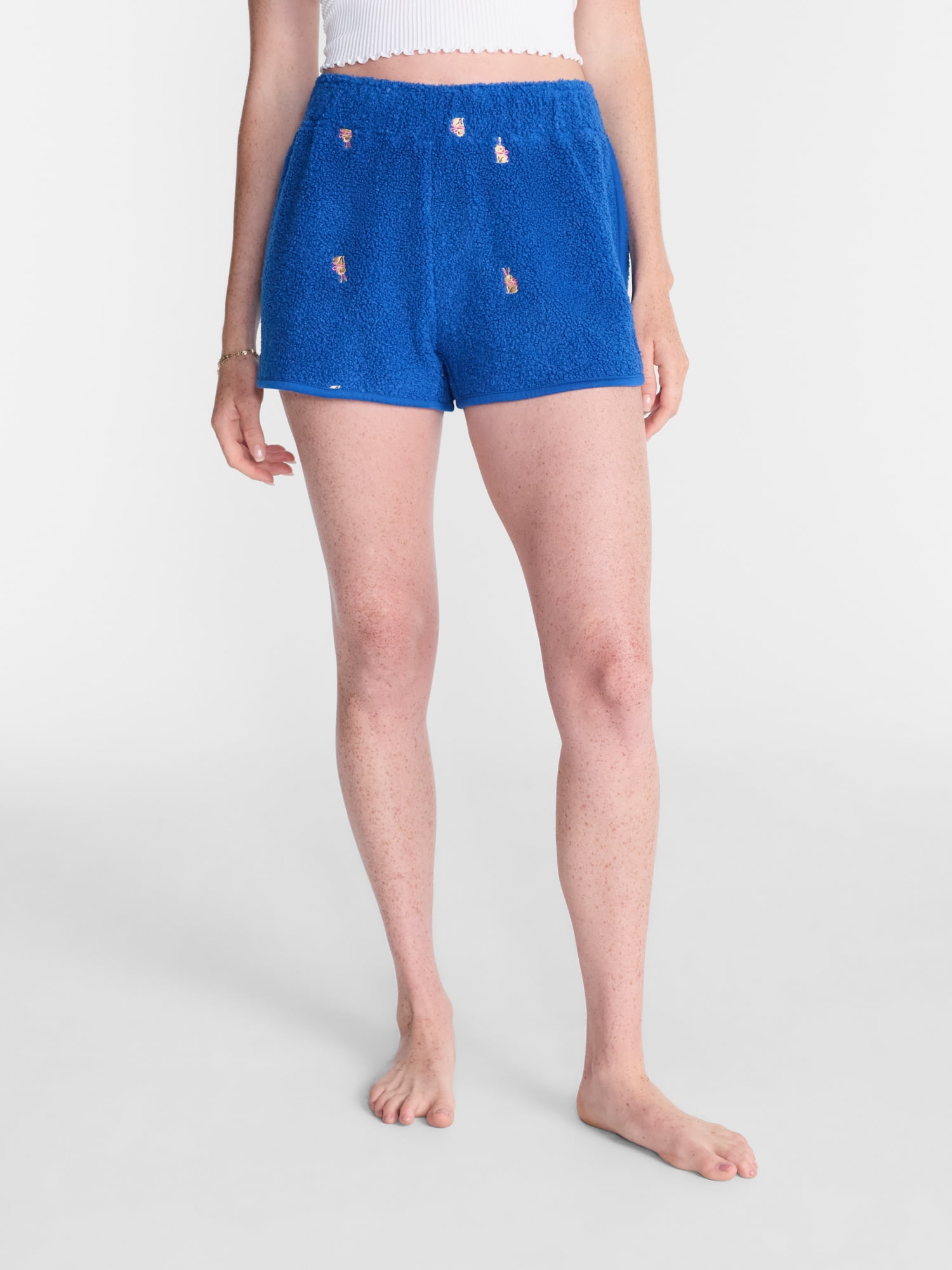No Boundaries Cozy Teddy Shorts, 2.75'' Inseam, Women’s XS-2X