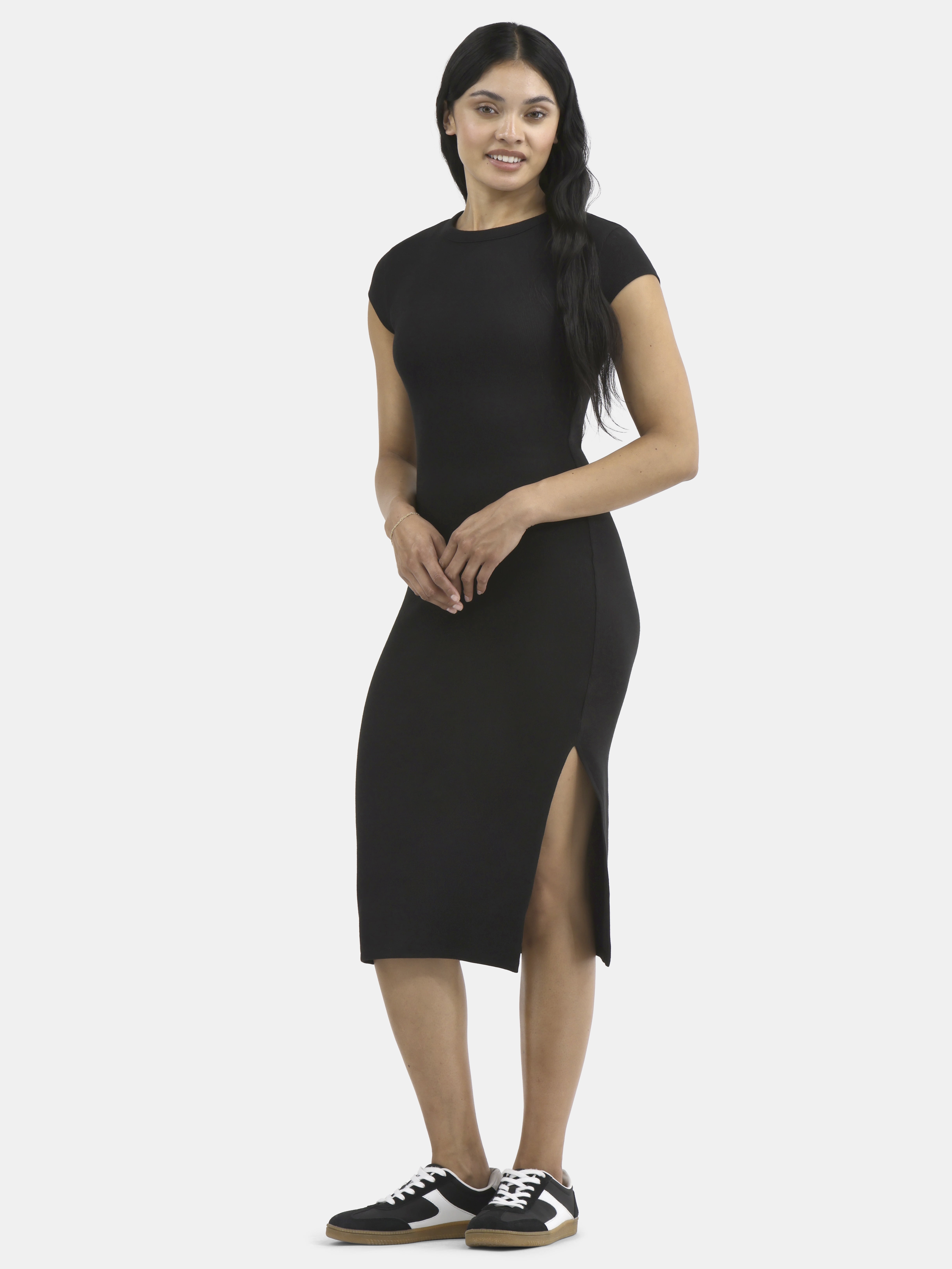 Crewneck Midi Dress, Women's