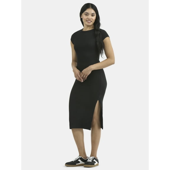 No Boundaries Crewneck Midi Dress, Women's