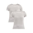 thumbnail image 1 of No Boundaries Crew Neck Tee, Women's, 2-Pack, 1 of 5