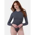 thumbnail image 1 of No Boundaries Crewneck Bodysuit with Long Sleeves, Women's and Women’s Plus, 1 of 5