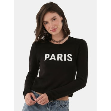 No Boundaries Crewneck Pullover Sweater, Women's and Women's Plus