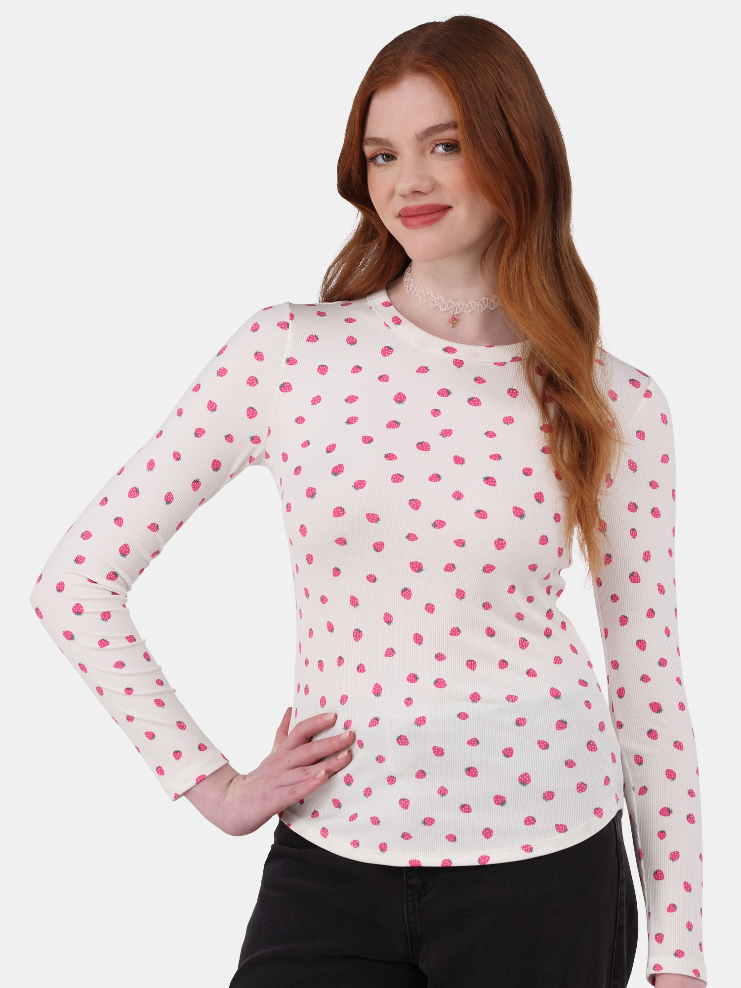 Splendid Long Sleeve Rib Shirt – Camicia Donna A Costine Con Scollo A V, 95% Modal 5% Spandex