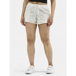 【NONCODE】Oban Pintuck Damage Bermuda Pants No Boundaries Pintuck Denim Shorts, 3” Inseam, Women's