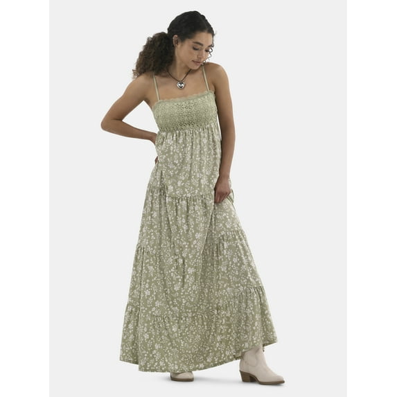 No Boundaries Crochet Lace Maxi Dress, Women's