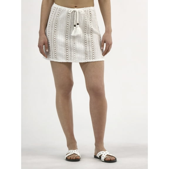 No Boundaries Crochet Skirt Coverup, Women’s