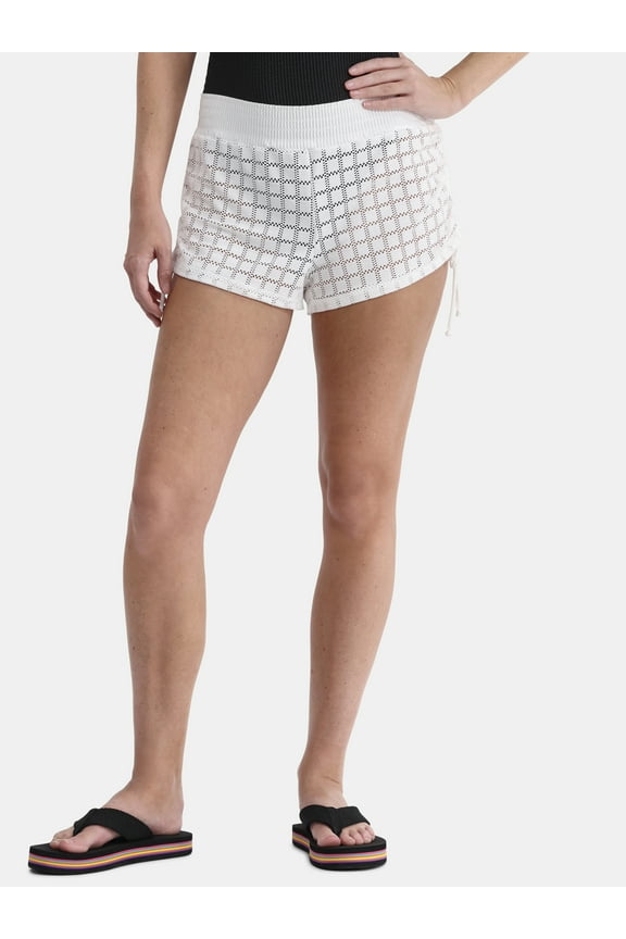 Crochet Swim Coverup Shorts, Women's