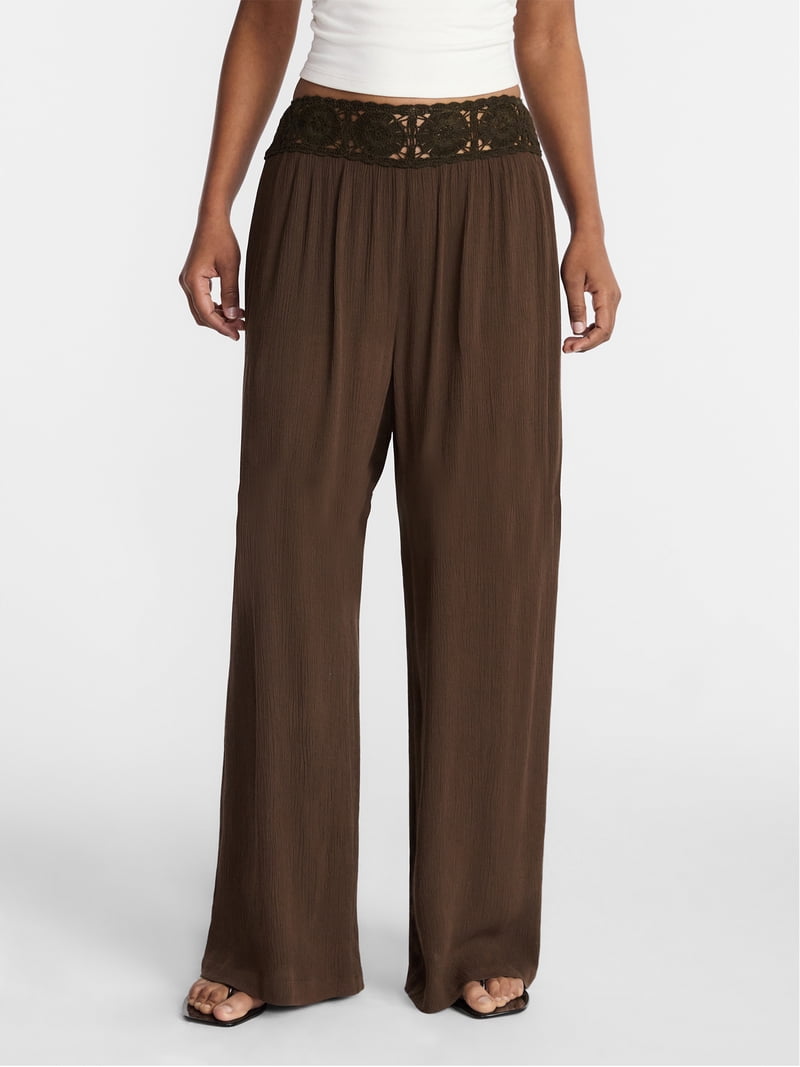 No Boundaries Crochet Waist Beach Pants, Women's XXS-XXL - Walmart.com