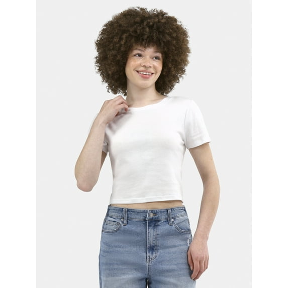 No Boundaries Crop Crew Tee, Women's