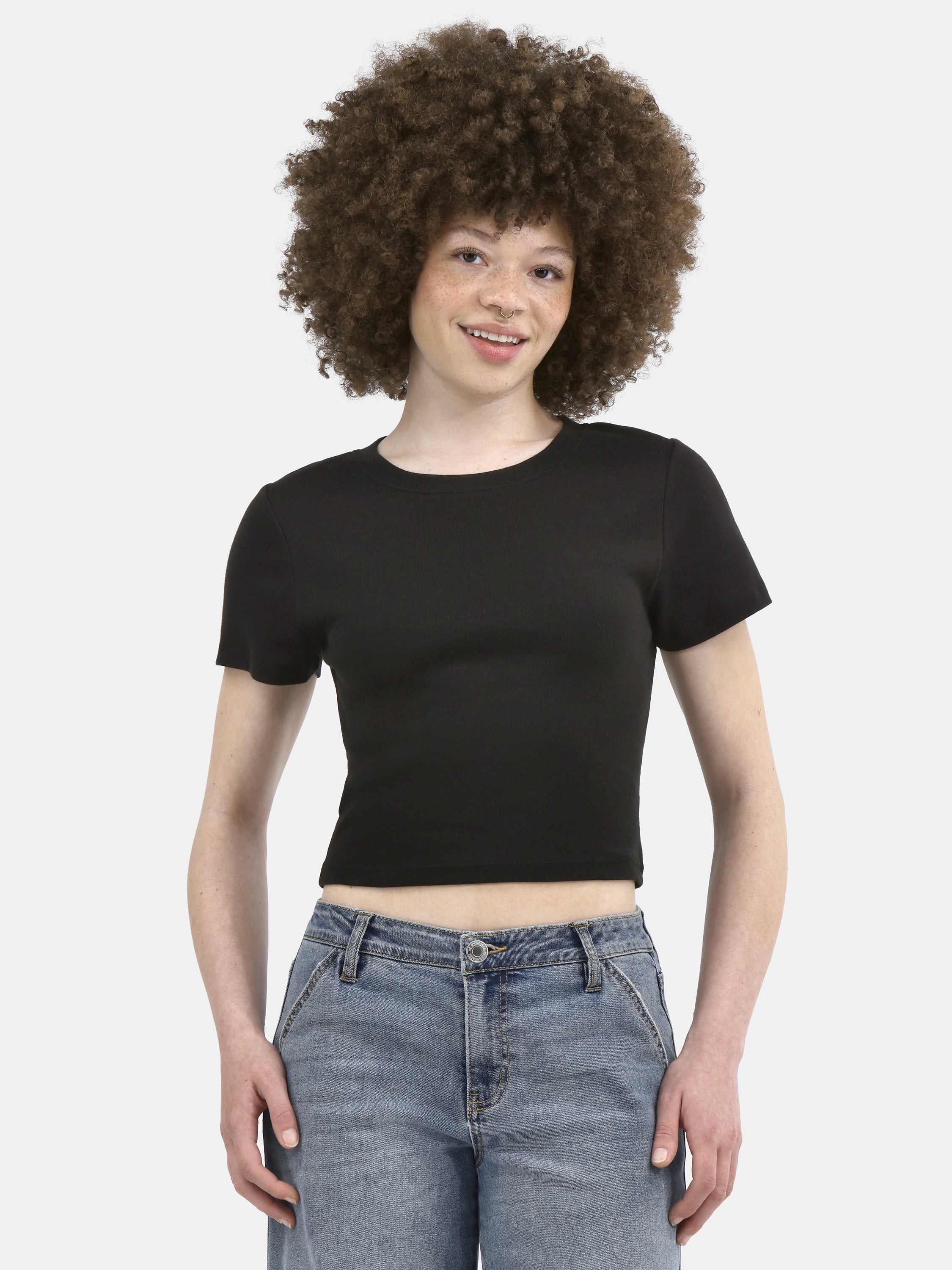 No Boundaries Crop Crew Tee, Women's