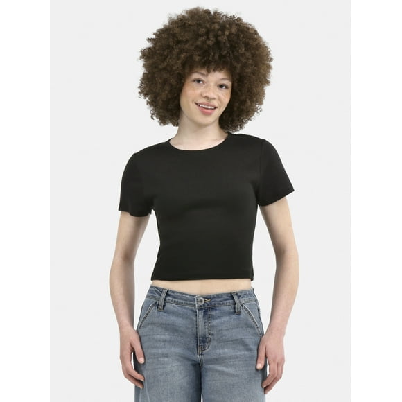 No Boundaries Crop Crew Tee, Women's