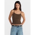 thumbnail image 1 of No Boundaries Cropped Cami Top with Shelf Bra, Women's XXS-XXL, 1 of 5