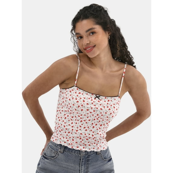 No Boundaries Cropped Cami with Bow, Women's