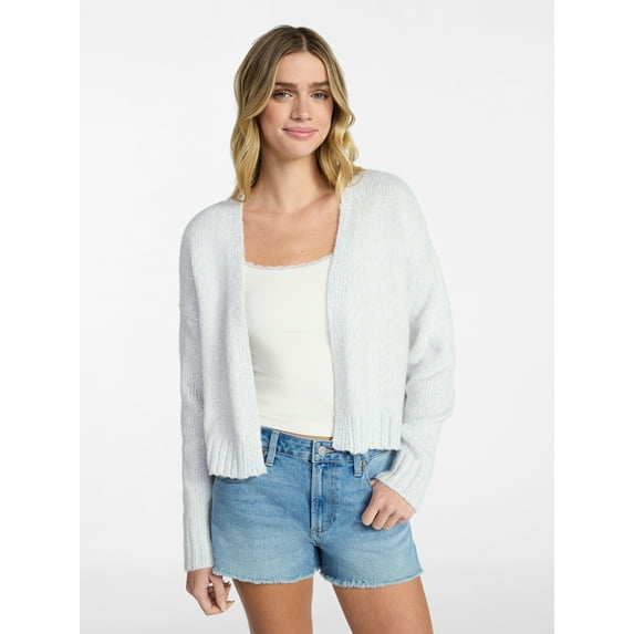 No Boundaries Cropped Cardigan, Women's & Women's Plus XXS-4X
