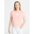 thumbnail image 1 of No Boundaries Cropped Cotton Tee with Short Sleeves, Women's XXS-XXL, 1 of 5
