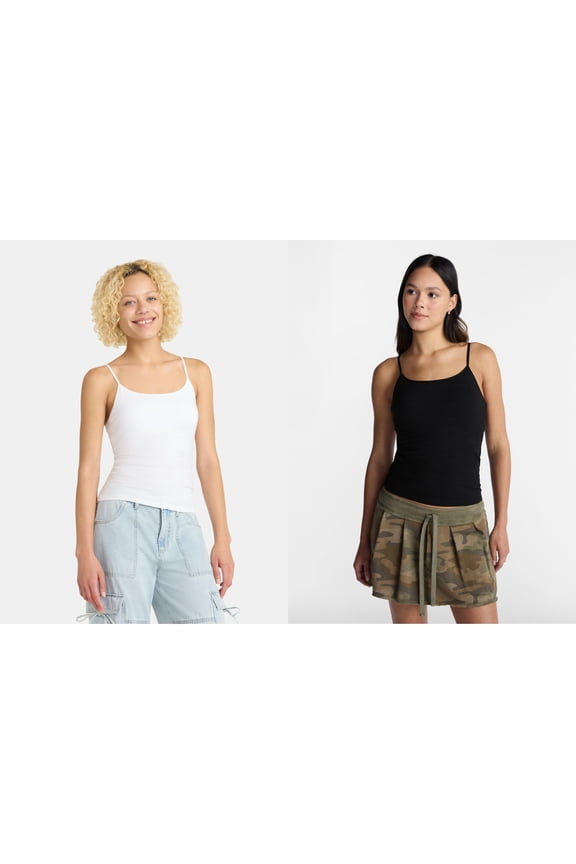 Cropped Cami Top with Shelf Bra, Women's XXS-XXL