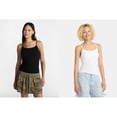 thumbnail image 1 of No Boundaries Cropped Cami Top with Shelf Bra, Women's XXS-XXL, 1 of 3