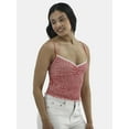 thumbnail image 1 of No Boundaries Cropped Smocked Cami with Lace Trim, Women's, 1 of 5