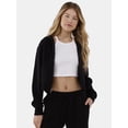 thumbnail image 1 of No Boundaries Cropped Zip Hoodie, Women’s, 1 of 6