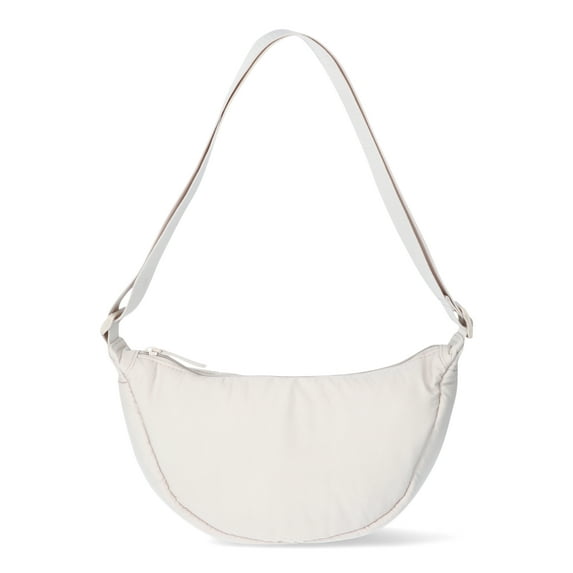 No Boundaries Crossbody Hobo Bag, Cream, Women's