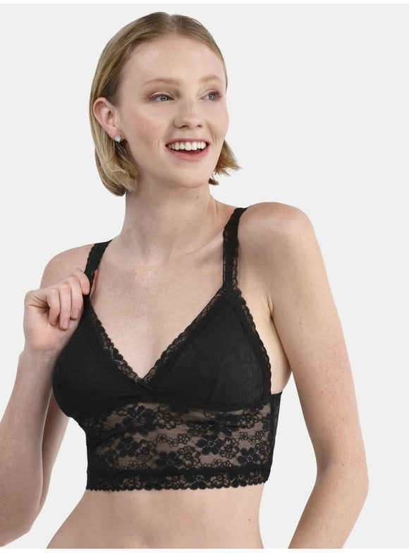 Crossover Floral Lace Bralette, Women’s and Women’s Plus, Sizes S-XXXL