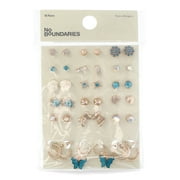 NO BOUNDARIES Cubic Zirconia Earrings Set, 18-Pairs, Women’s