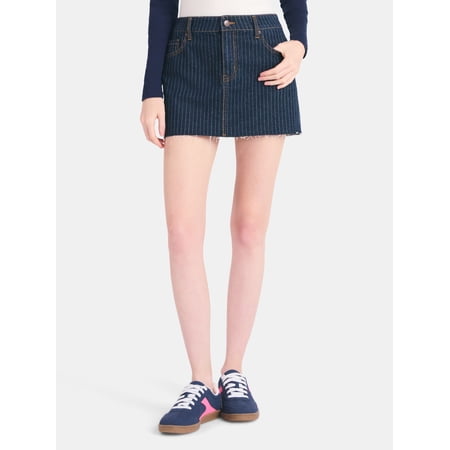 No Boundaries Denim Mini Skirt, Women's