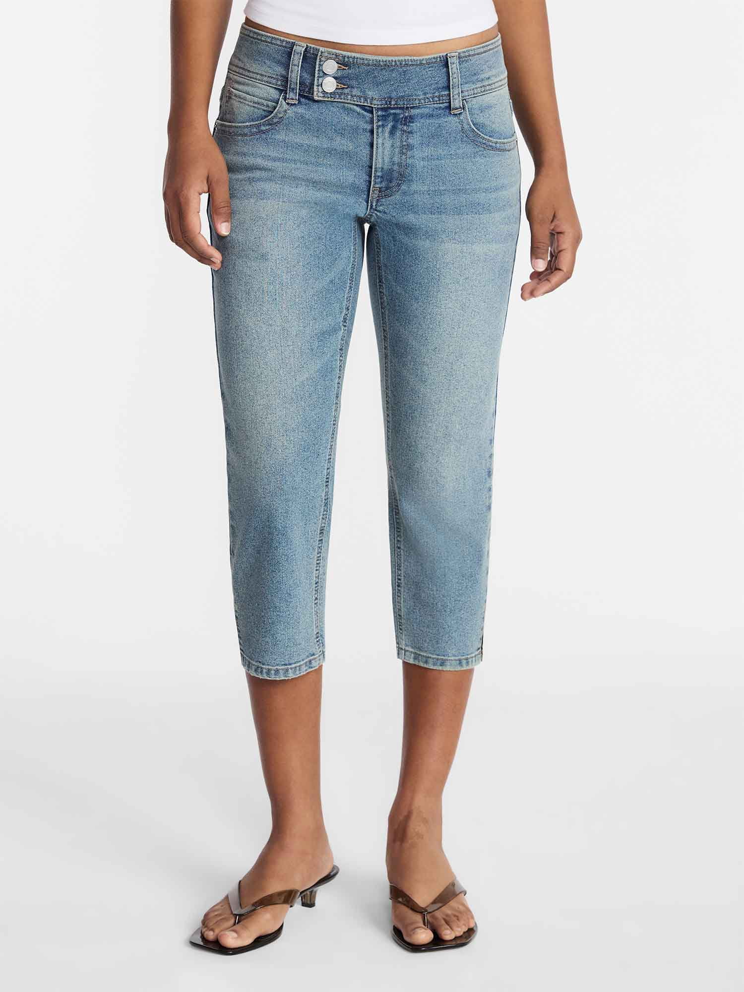 No Boundaries Low Rise Denim Capri Pants, 21" Inseam, Women's 0-20