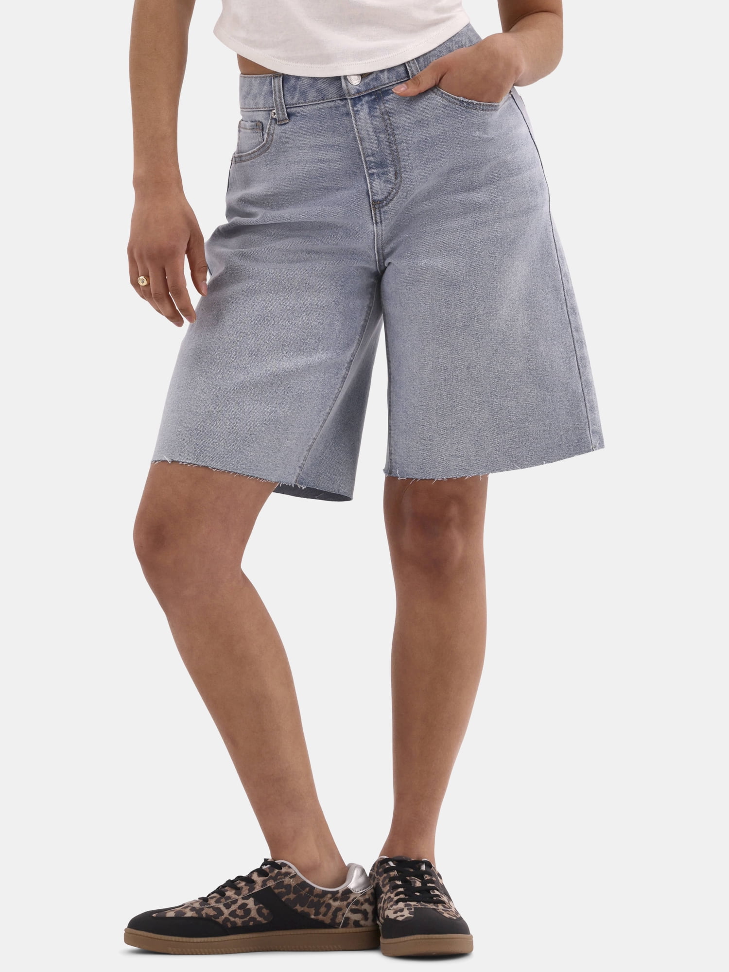 No Boundaries Juniors' 3-Button Corset Jeans - Walmart.com