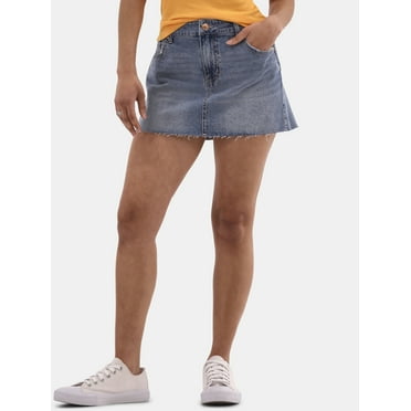 No Boundaries Denim Mini Skirt, Women's