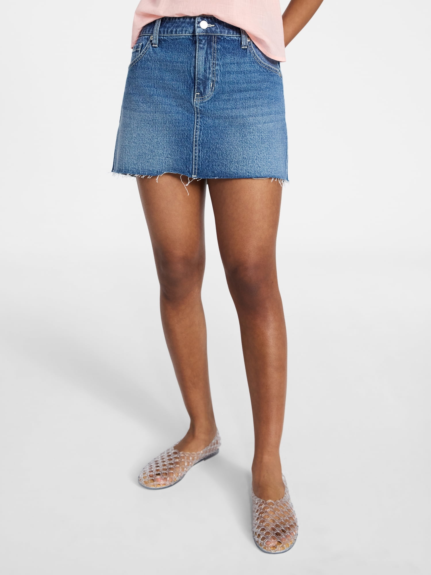 Denim Mini Skirt, Women's XXS-XXL