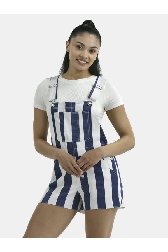 Denim Shortalls, 3" Inseam, Women's