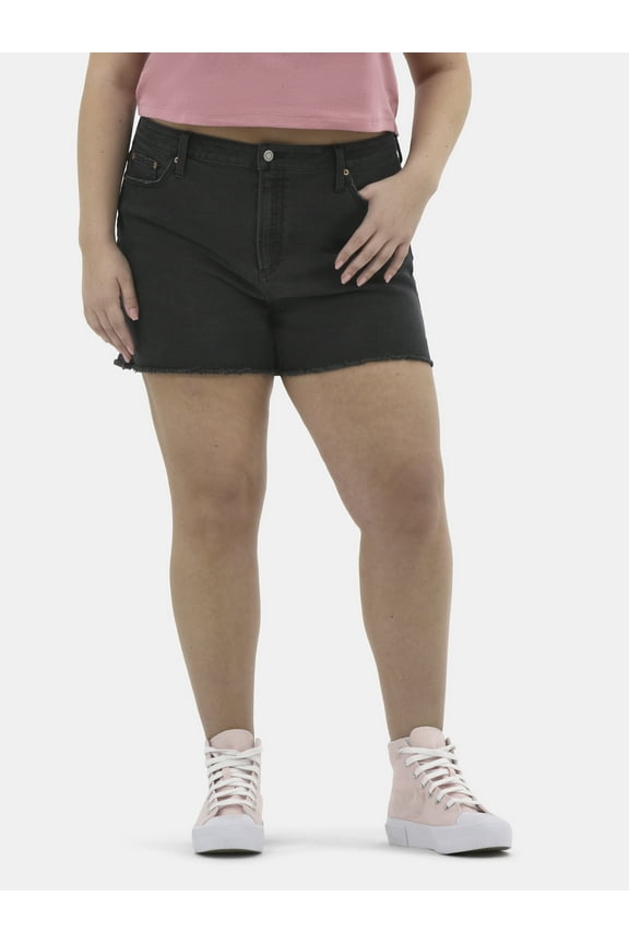 Women's Mid Rise Denim Short, Sizes 2-26W