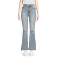 thumbnail image 1 of No Boundaries Destructed Details High Rise Flare Jeans (Women's), 1 of 5