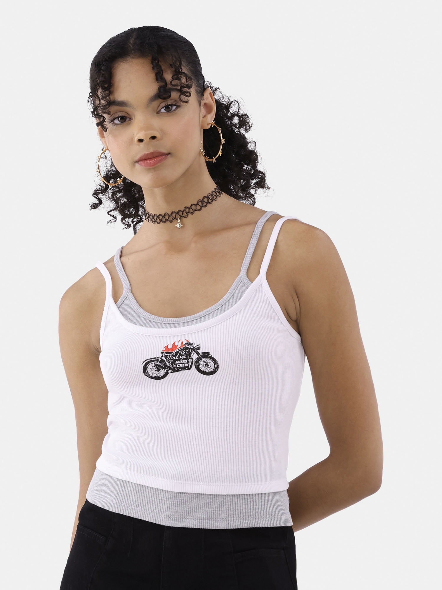 No Boundaries Double Layer Graphic Cami, Women’s
