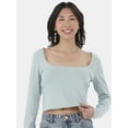 thumbnail image 1 of No Boundaries Double Layer Top with Long Sleeves, Women's, 1 of 5