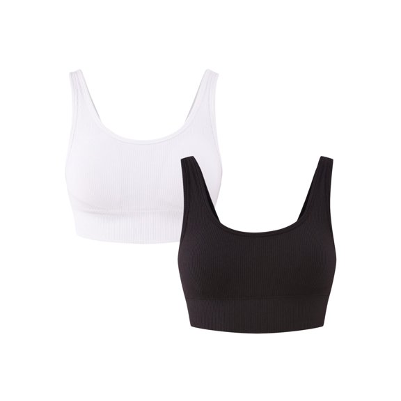 No Boundaries Double Scoop Seamless Bra, 2-Pack, Women’s, Sizes XS-3XL