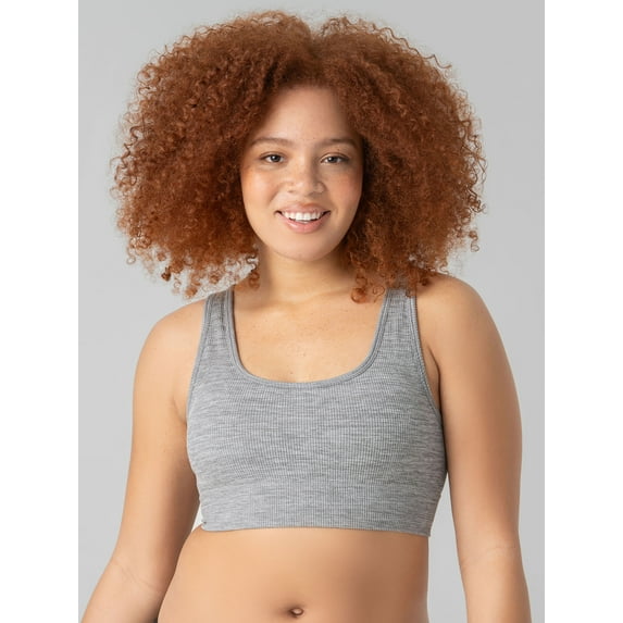 No Boundaries Women's Double Scoop Seamless Bra, Sizes XS-XXXL