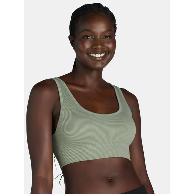 No Boundaries Women's Double Scoop Seamless Bra, Sizes XS-3XL