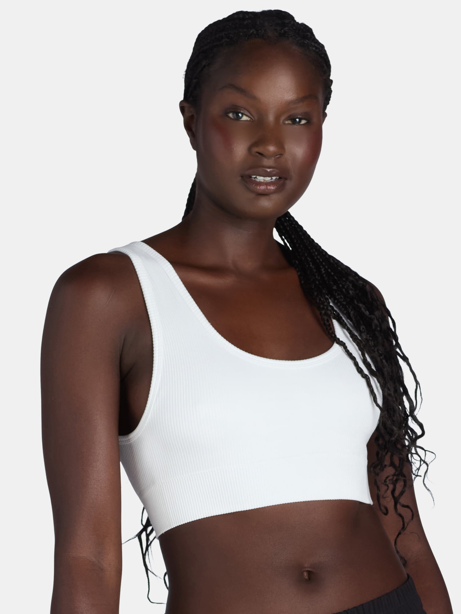 No Boundaries Women's Double Scoop Seamless Bra, Sizes XS-XXXL