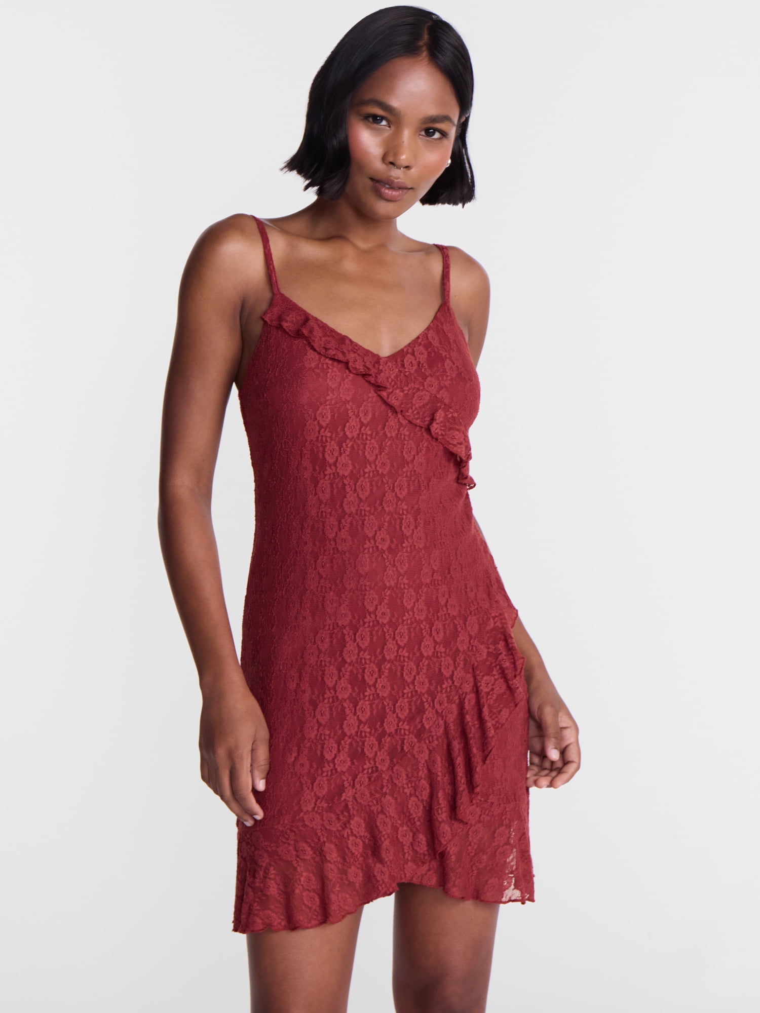 No Boundaries Drop Ruffle Mini Dress, Women’s XXS-XXL