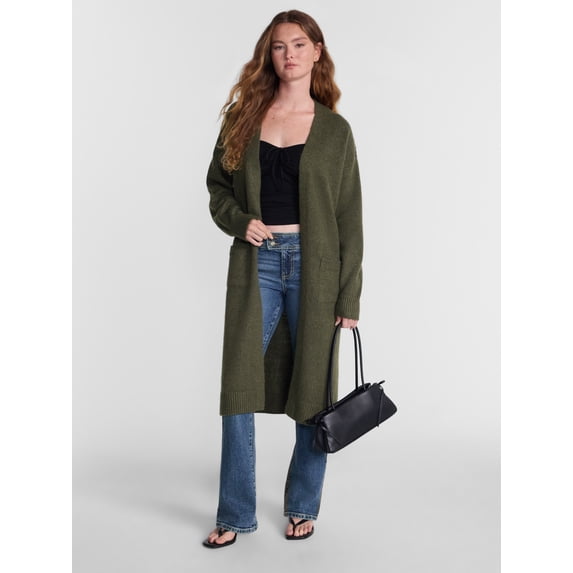 No Boundaries Open Front Duster Cardigan, Midweight, Women's and Women’s Plus XXS-4X