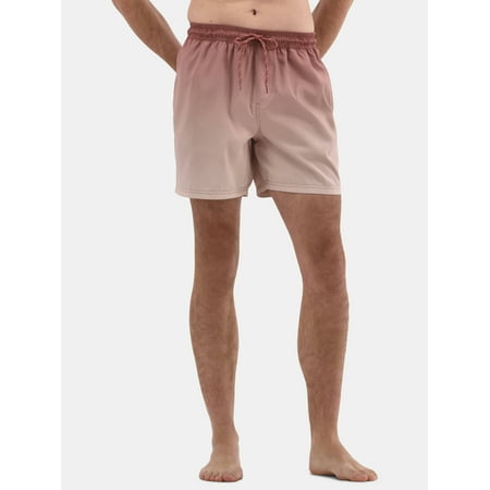 No Boundaries Men's & Big Men's Elastic Waist Swim Trunks, 6" Inseam, Size S-5XL