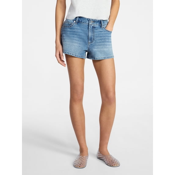 No Boundaries Elevated Denim Shorts, 3'' Inseam, Women's 00-18