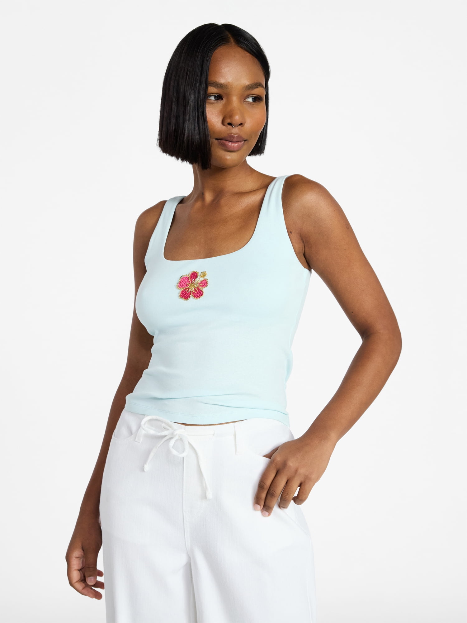 No Boundaries Embellished Tank Top, Women's XXS-XXL