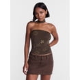 thumbnail image 1 of No Boundaries Embellished Tube Top with Scarf, Women’s XXS-XXL, 1 of 5